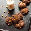 Chocolate-Reeses-Pieces-Pudding-Cookies-8