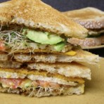 Cheese, Tomato & Tofu Sandwich with Avocados