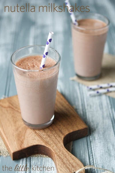 Nutella Milkshakes from The Little Kitchen