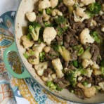 Garlic Beef Broccoli Cauliflower Stir Fry