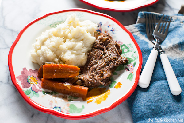 French Onion Pot Roast (Slow Cooker Recipe) from thelittlekitchen.net