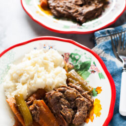 French Onion Pot Roast (Slow Cooker Recipe) from thelittlekitchen.net