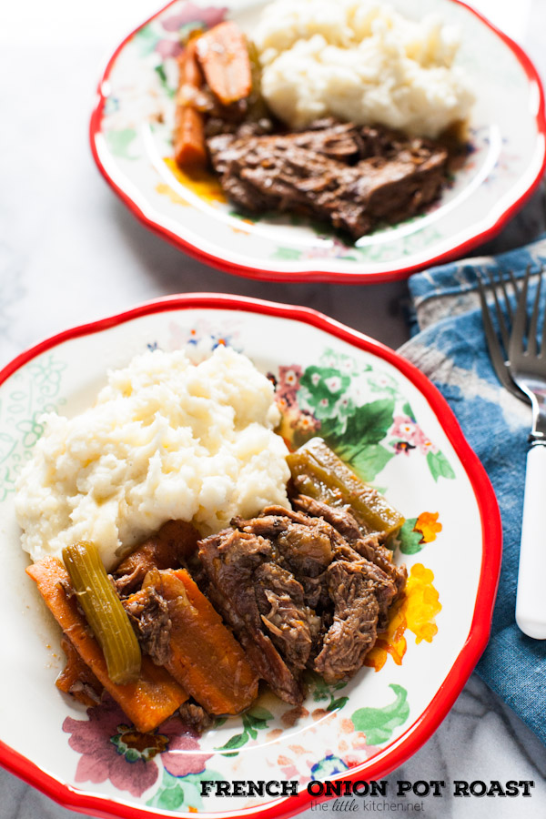 French Onion Pot Roast (Slow Cooker Recipe) from thelittlekitchen.net