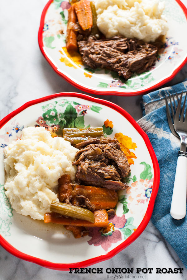 French Onion Pot Roast (Slow Cooker Recipe) from thelittlekitchen.net