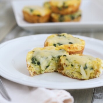 Spinach Dubliner Cheese Egg Cups from thelittlekitchen.net