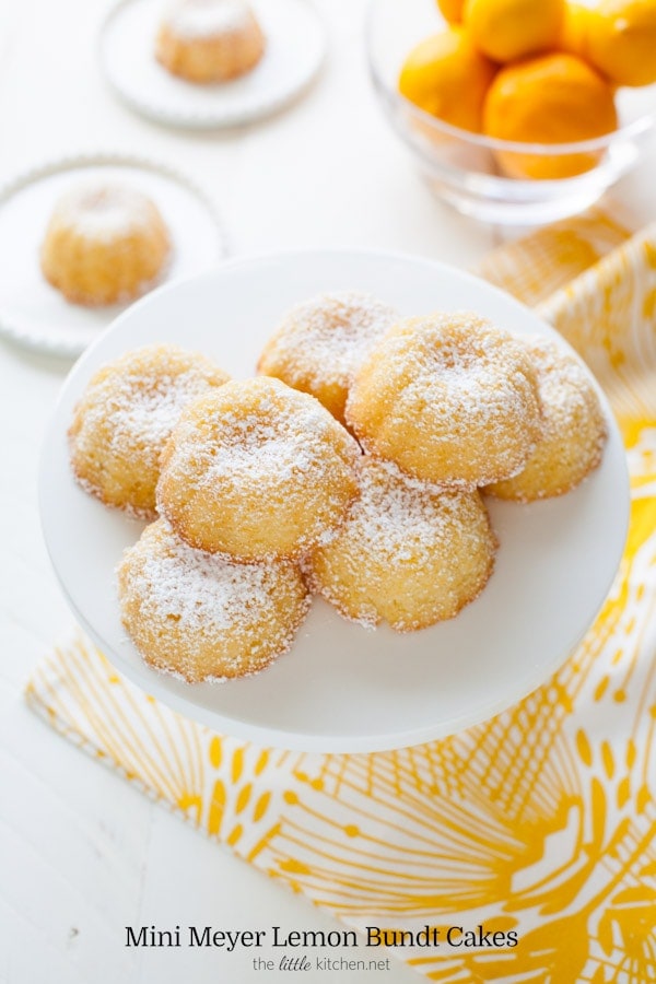 Mini Meyer Lemon Bundt Cakes from thelittlekitchen.net