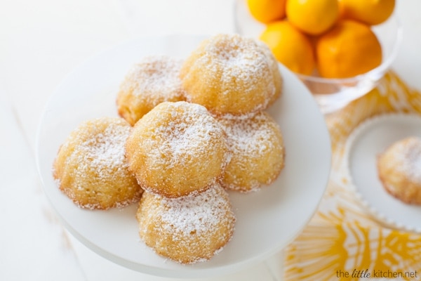 Mini Meyer Lemon Bundt Cakes from thelittlekitchen.net