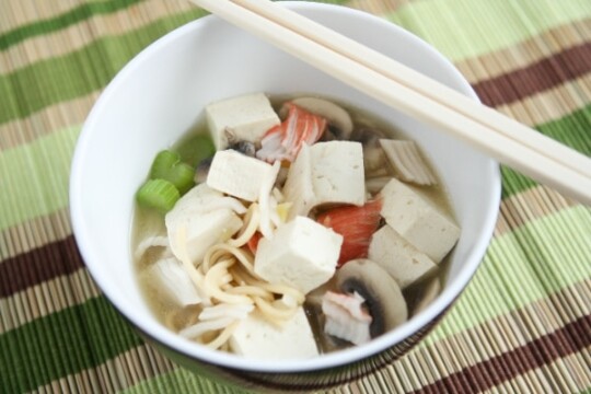 Quick Tofu Ramen Noodle Soup - The Little Kitchen
