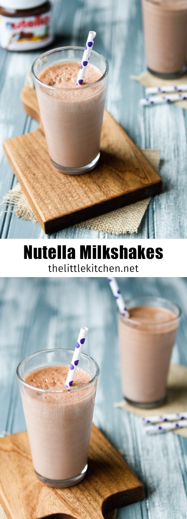 (this is wonderful and easy to make!) Nutella Milkshakes from thelittlekitchen.net