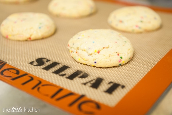 Brown Butter Funfetti Sugar Cookies done silpat