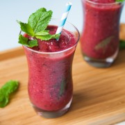 Mixed Berry Mint Slushies from the little kitchen
