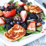 Triple Berry Salad with Halloumi