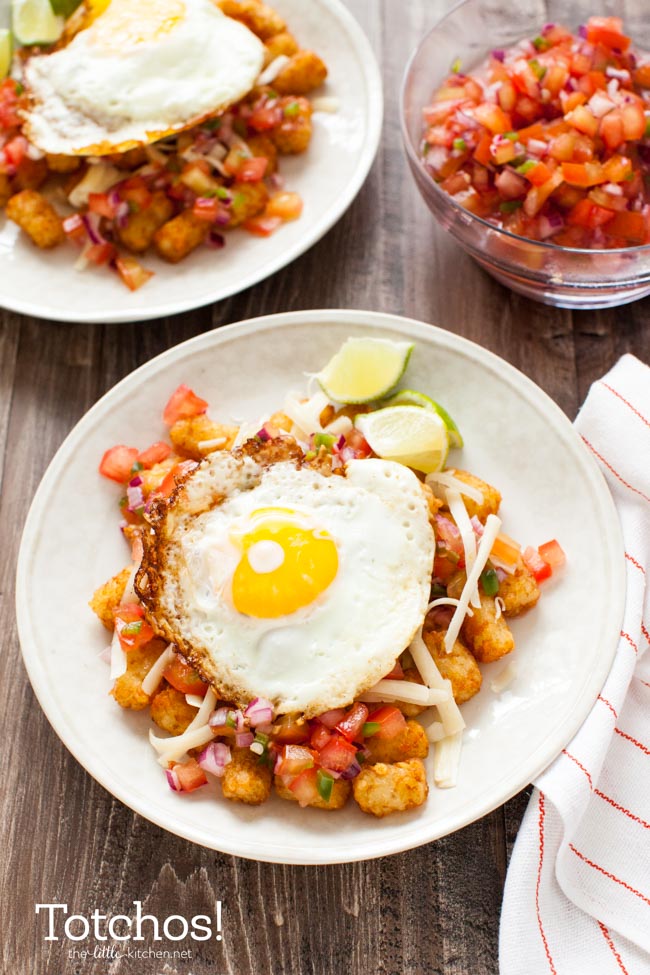 Totchos with a fried egg on top! from thelittlekitchen.net