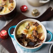 Reese's Peanut Butter Cup Bread Pudding from thelittlekitchen.net