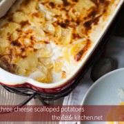 Three Cheese Scalloped Potatoes from thelittlekitchen.net