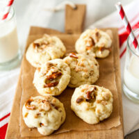 White Chocolate Toffee Crunch Cookies from thelittlekitchen.net