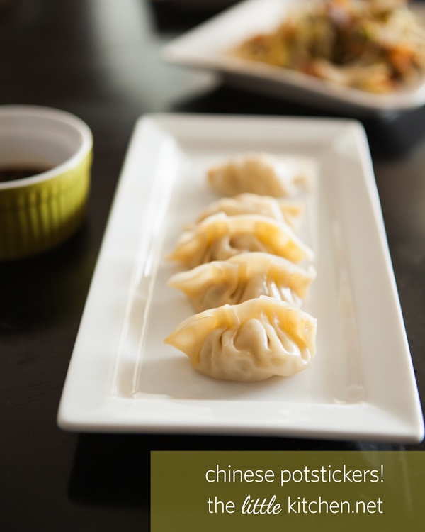 Chinese Potstickers or Dumplings from TheLittleKitchen.net