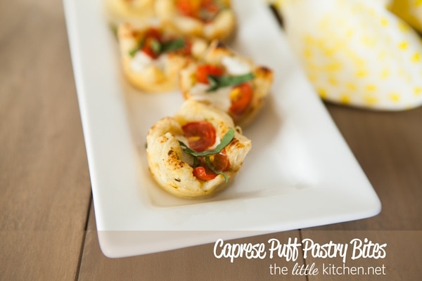 Caprese Puff Pastry Bites