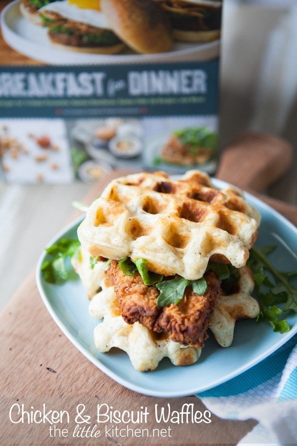 Chicken & Biscuit Waffles from thelittlekitchen.net