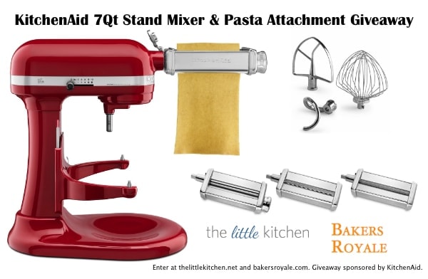 KitchenAid®Pro Line® 7-Quart Stand Mixer & Pasta Attachment Giveaway  (Closed) - The Little Kitchen