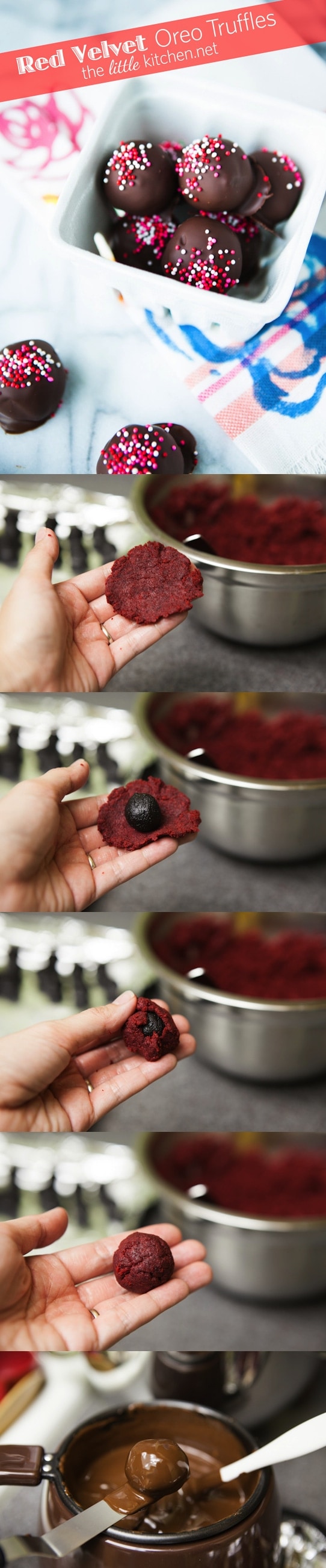 {Amazing} Red Velvet Oreo Truffles from TheLittleKitchen.net