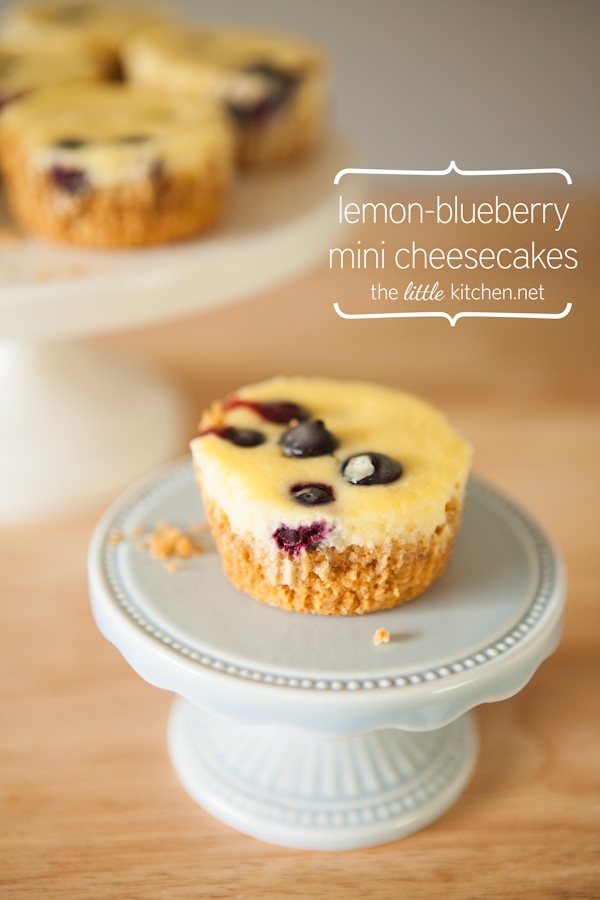 Lemon Blueberry Mini Cheesecakes