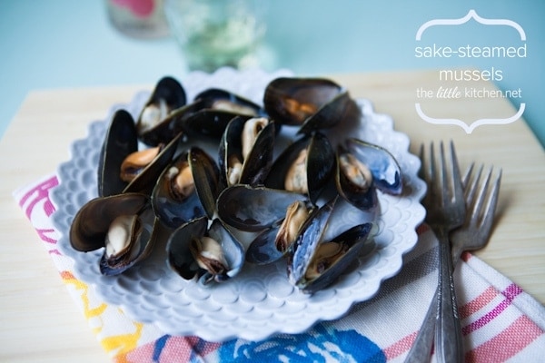 Sake-Steamed Mussels