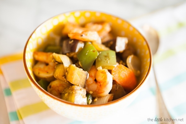 Shrimp and Eggplant Stir Fry