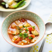 Zucchini and Potato Tomato Soup