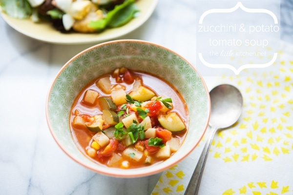 Zucchini and Potato Tomato Soup