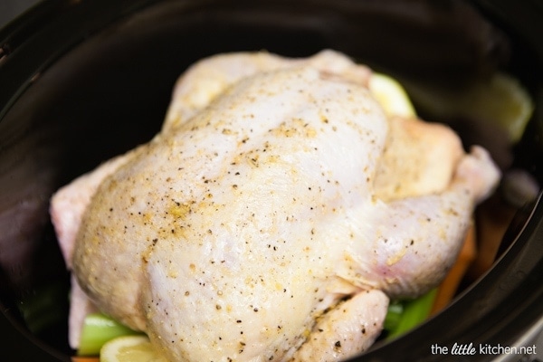 Lemon Pepper Roast Chicken in a Slow Cooker