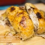 Lemon Pepper Roast Chicken in a Slow Cooker