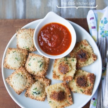Baked or Fried Ravioli from thelittlekitchen.net