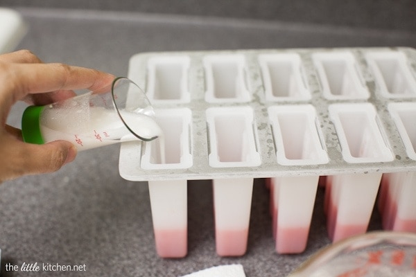 Red, White & Blue Popsicles from thelittlekitchen.net