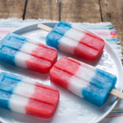 Red, White & Blue Popsicles from thelittlekitchen.net