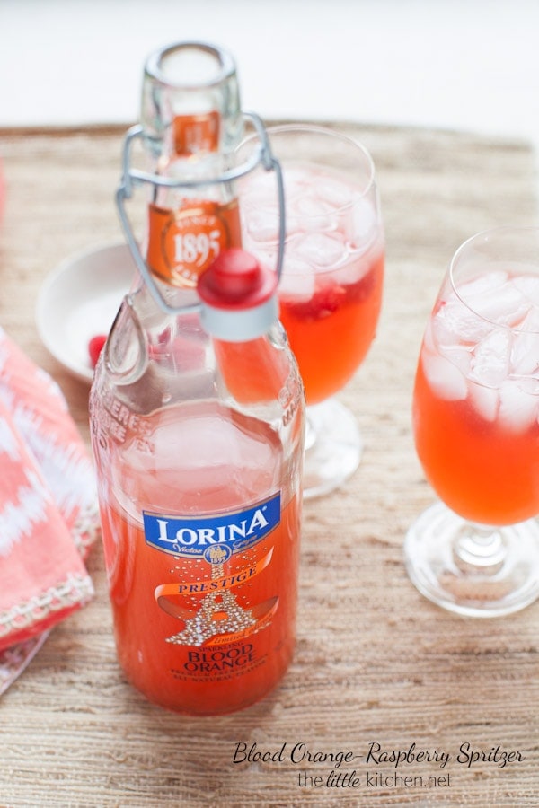 Blood Orange-Raspberry Spritzer from thelittlekitchen.net