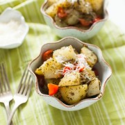 Warm Potato Pesto Salad from thelittlekitchen.net