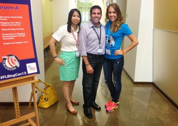 Julie Deily, Lou Mongello and J from JsEverydayFashion.com at Florida BlogCon