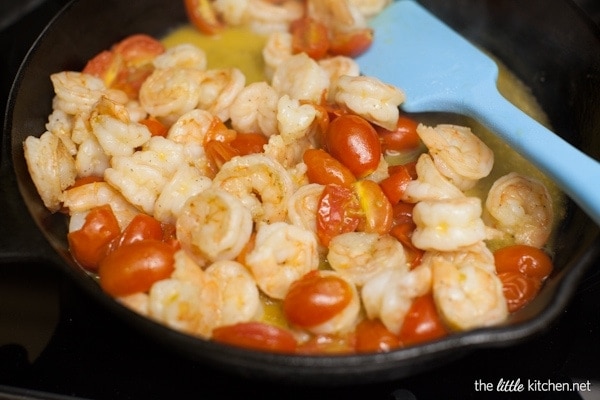 Shrimp and Pesto Pasta Toss from thelittlekitchen.net