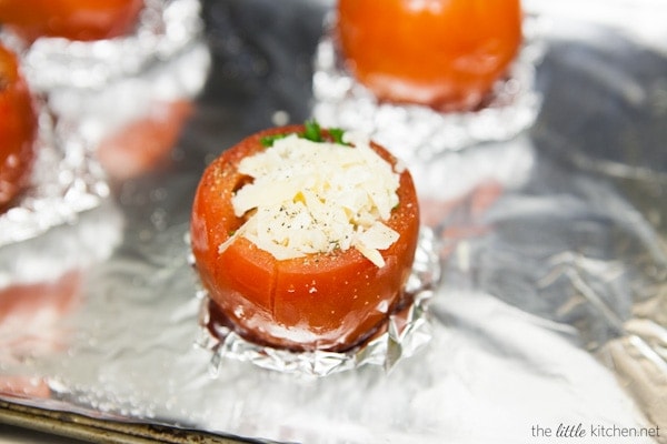 Baked Eggs in Tomatoes from thelittlekitchen.net