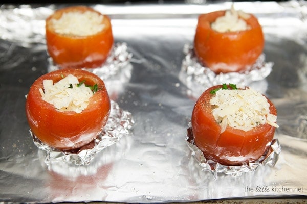 Baked Eggs in Tomatoes from thelittlekitchen.net