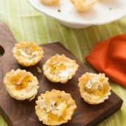 Camembert Marmalade Phyllo Cups with Thyme from thelittlekitchen.net