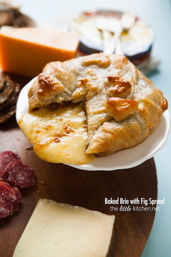 Baked Brie with Fig Spread from thelittlekitchen.net