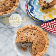 Chocolate Chip Pecan Cookie Pie from thelittlekitchen.net