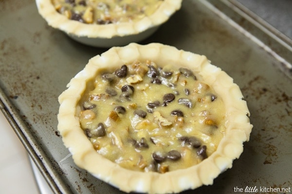 Chocolate Chip Pecan Cookie Pie from thelittlekitchen.net