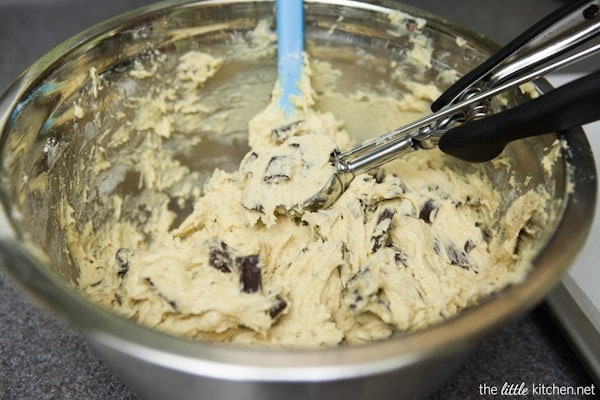 Double Chocolate Chunk Cookies with Sea Salt from thelittlekitchen.net #fbcookieswap