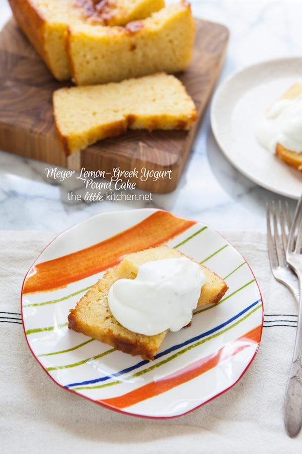 Meyer Lemon-Greek Yogurt Pound Cake from thelittlekitchen.net