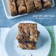 Peanut Butter Cookie Brownies from thelittlekitchen.net