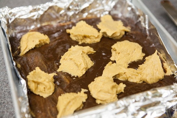 Peanut Butter Cookie Brownies from thelittlekitchen.net