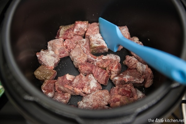 Pressure Cooker Red Wine Beef Stew from thelittlekitchen.net